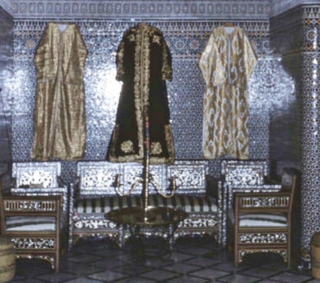 Traditional Moroccan riad salon interior